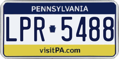 PA license plate LPR5488