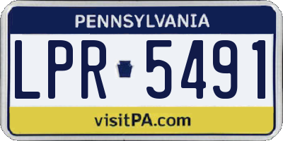 PA license plate LPR5491