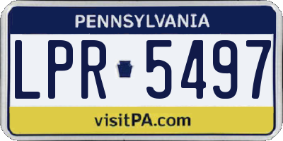 PA license plate LPR5497