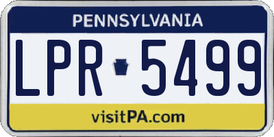 PA license plate LPR5499