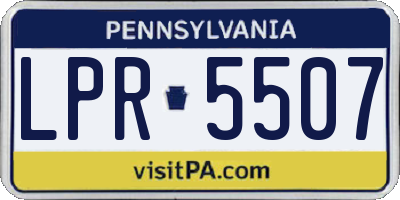 PA license plate LPR5507