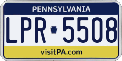 PA license plate LPR5508