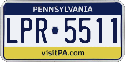 PA license plate LPR5511