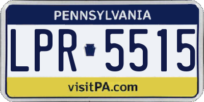 PA license plate LPR5515