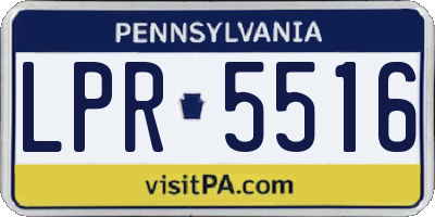 PA license plate LPR5516