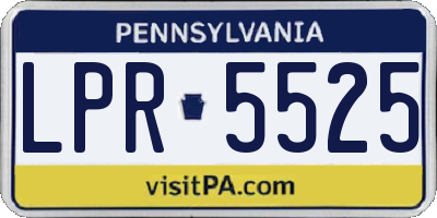 PA license plate LPR5525