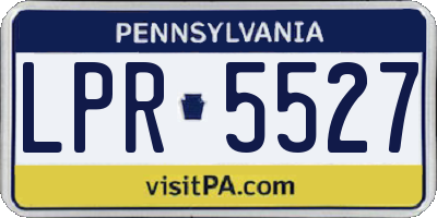 PA license plate LPR5527