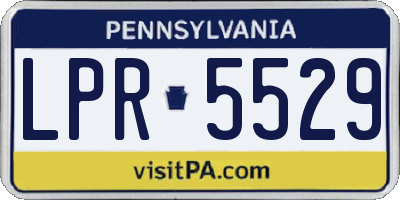 PA license plate LPR5529