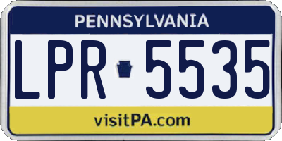 PA license plate LPR5535