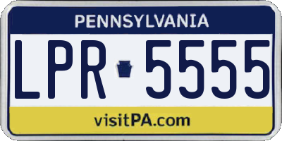 PA license plate LPR5555