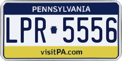 PA license plate LPR5556