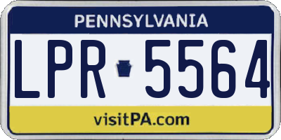 PA license plate LPR5564