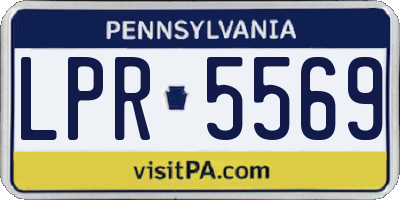 PA license plate LPR5569