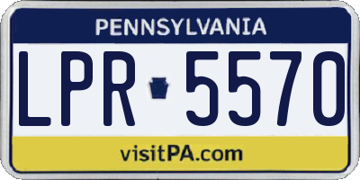 PA license plate LPR5570