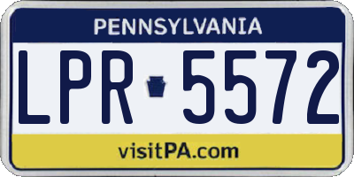 PA license plate LPR5572