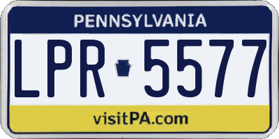PA license plate LPR5577