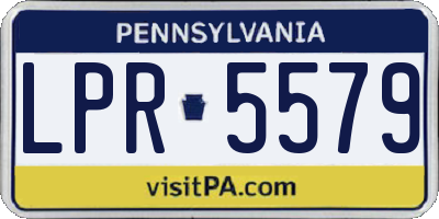 PA license plate LPR5579