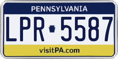 PA license plate LPR5587