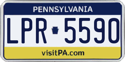 PA license plate LPR5590