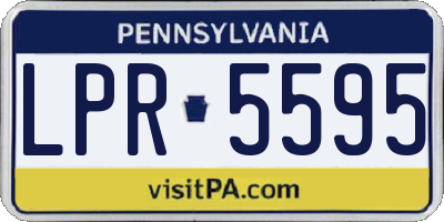 PA license plate LPR5595