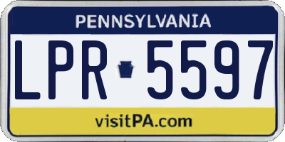 PA license plate LPR5597