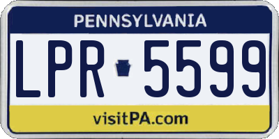 PA license plate LPR5599