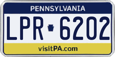 PA license plate LPR6202
