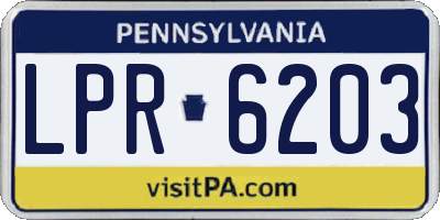 PA license plate LPR6203