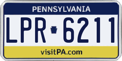 PA license plate LPR6211