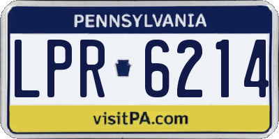 PA license plate LPR6214