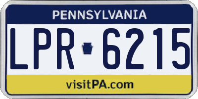 PA license plate LPR6215