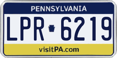 PA license plate LPR6219