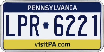 PA license plate LPR6221