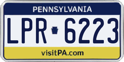 PA license plate LPR6223