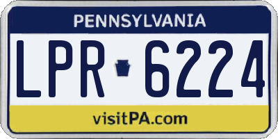 PA license plate LPR6224