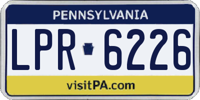 PA license plate LPR6226