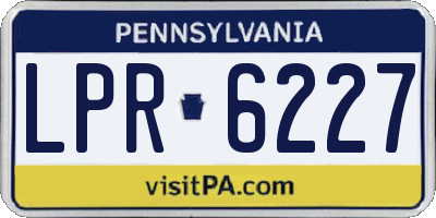 PA license plate LPR6227