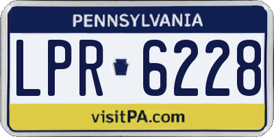 PA license plate LPR6228