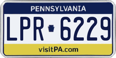 PA license plate LPR6229