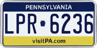 PA license plate LPR6236