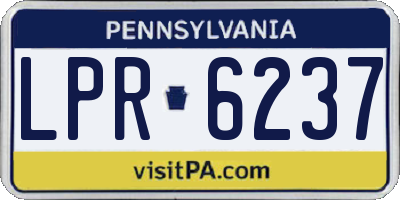 PA license plate LPR6237