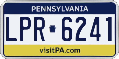 PA license plate LPR6241