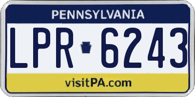PA license plate LPR6243