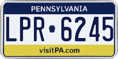 PA license plate LPR6245