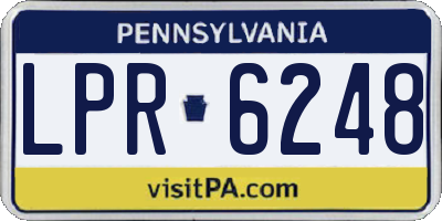 PA license plate LPR6248