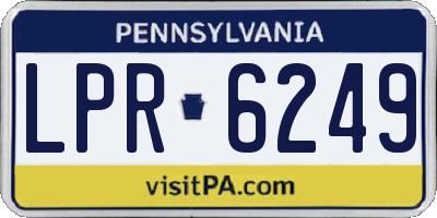 PA license plate LPR6249