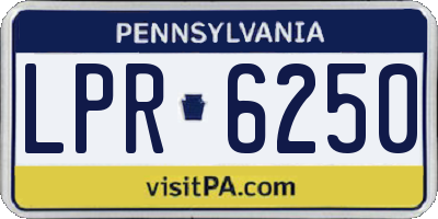 PA license plate LPR6250