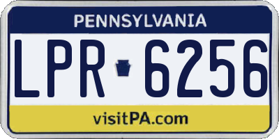 PA license plate LPR6256