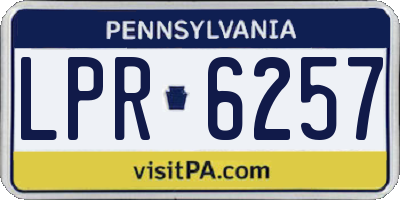 PA license plate LPR6257