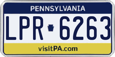PA license plate LPR6263